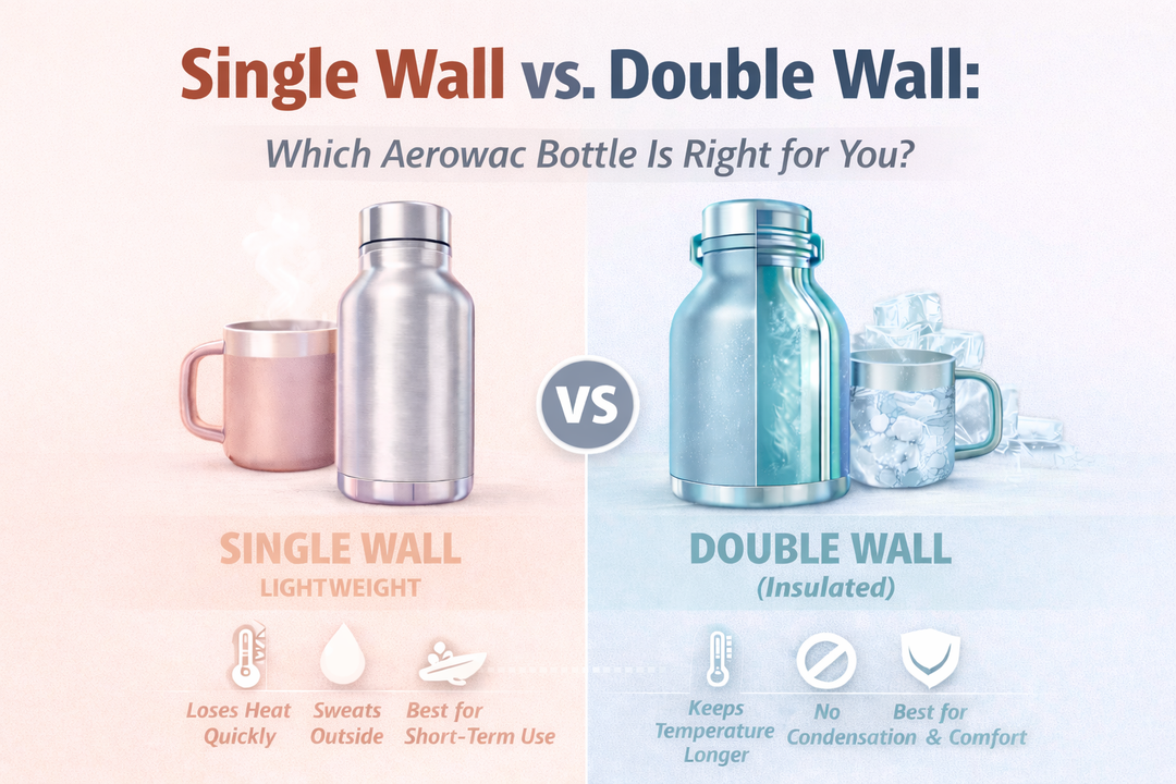 Single Wall vs. Double Wall Bottles: Which Aerowac Bottle Is Right for You?