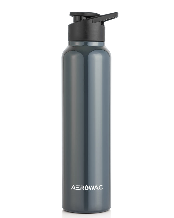 Aerowac Nubo Alpha Stainless Steel Water Bottle | 1000 ml | BPA Free | Leak Proof | Premium Glossy Finish | Sports Cap