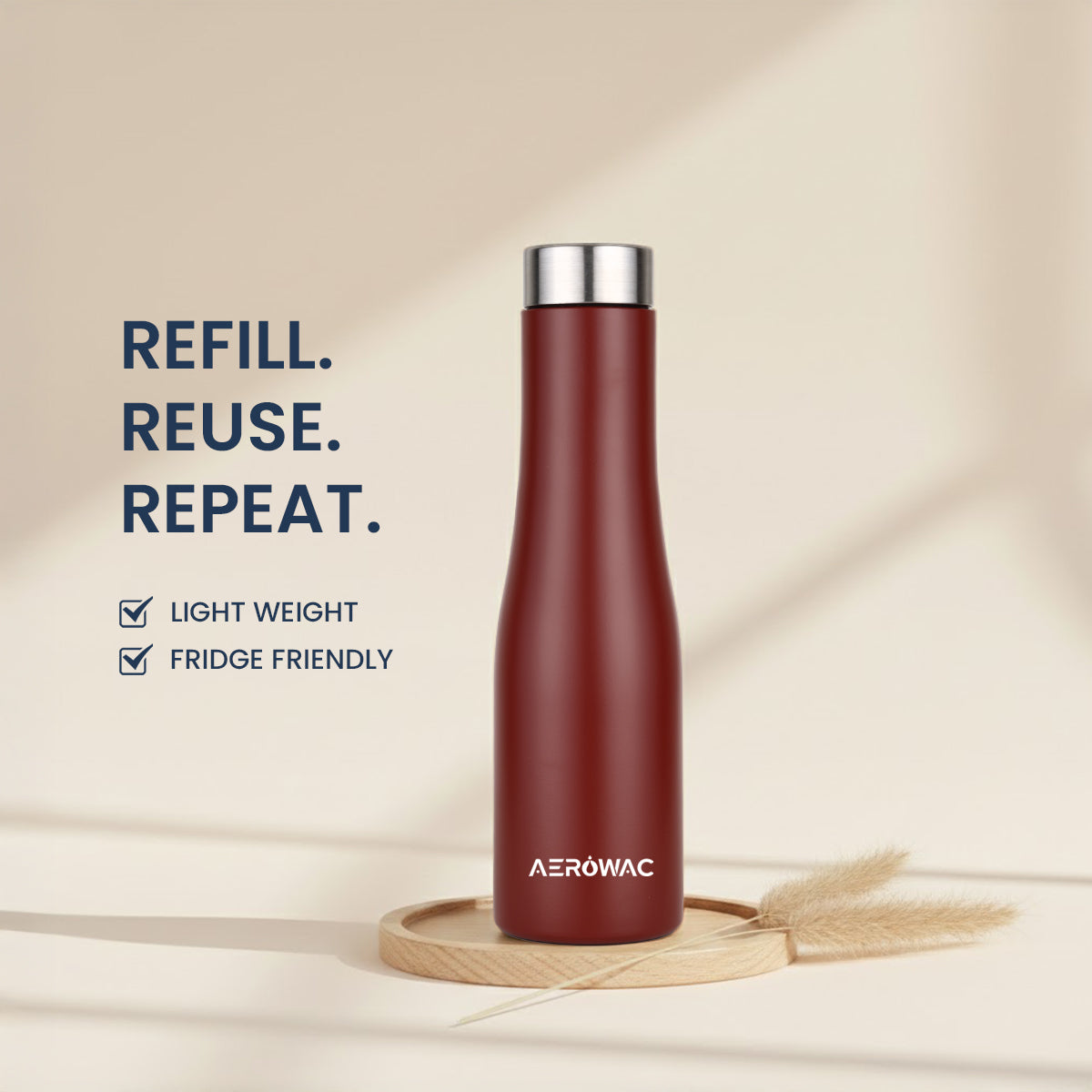 Vana Single Wall Stainless Steel Bottle | Lightweight & Durable | BPA-Free | 1000ml