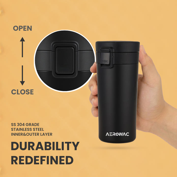 Aerowac Rivo Double Wall | Insulated | Coffe Mug | Leak-Proof Travel Mug | Tea &amp; Coffe | 300 ML