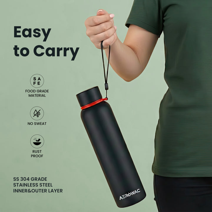 Aerowac Kaia Double Wall Insulated Stainless Steel Bottle | Wide Mouth | Hot &amp; Cold