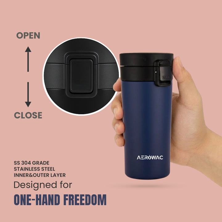 Aerowac Rivo Double Wall | Insulated | Coffe Mug | Leak-Proof Travel Mug | Tea &amp; Coffe | 300 ML