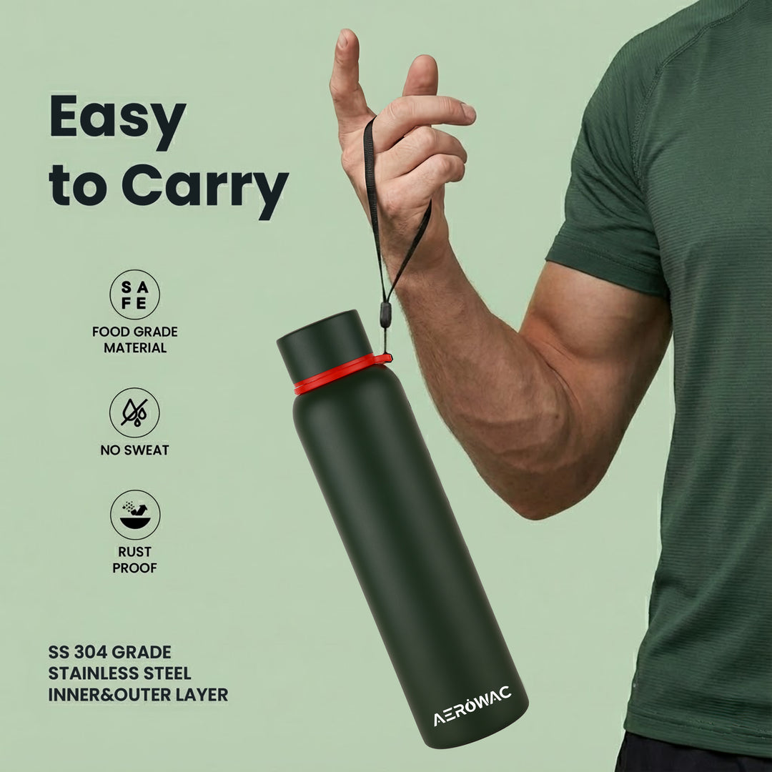 Aerowac Kaia Double Wall Insulated Stainless Steel Bottle | Wide Mouth | Hot &amp; Cold