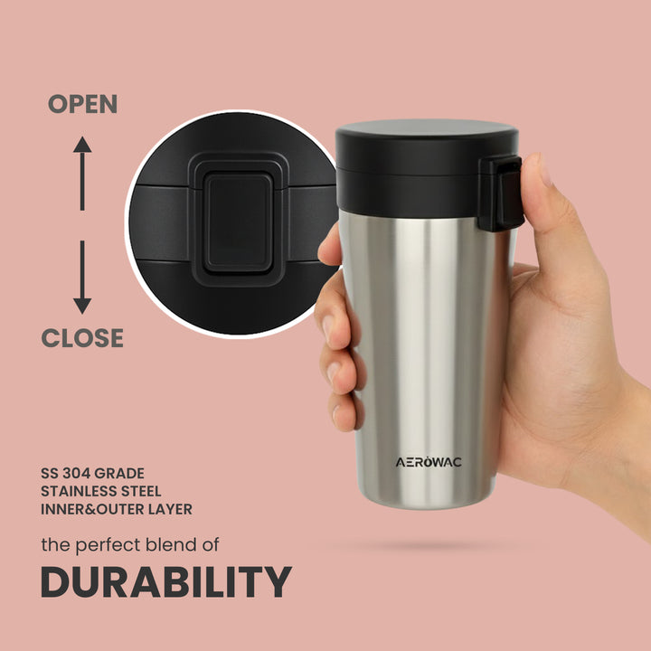 Aerowac Rivo Double Wall | Insulated | Coffe Mug | Leak-Proof Travel Mug | Tea &amp; Coffe | 300 ML
