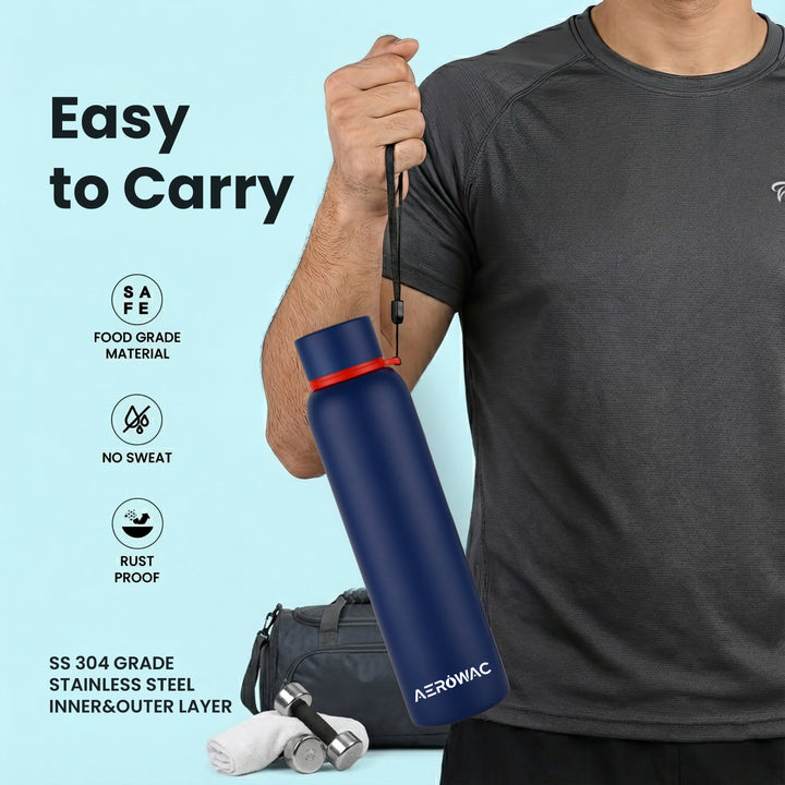 Aerowac Kaia Double Wall Insulated Stainless Steel Bottle | Wide Mouth | Hot &amp; Cold