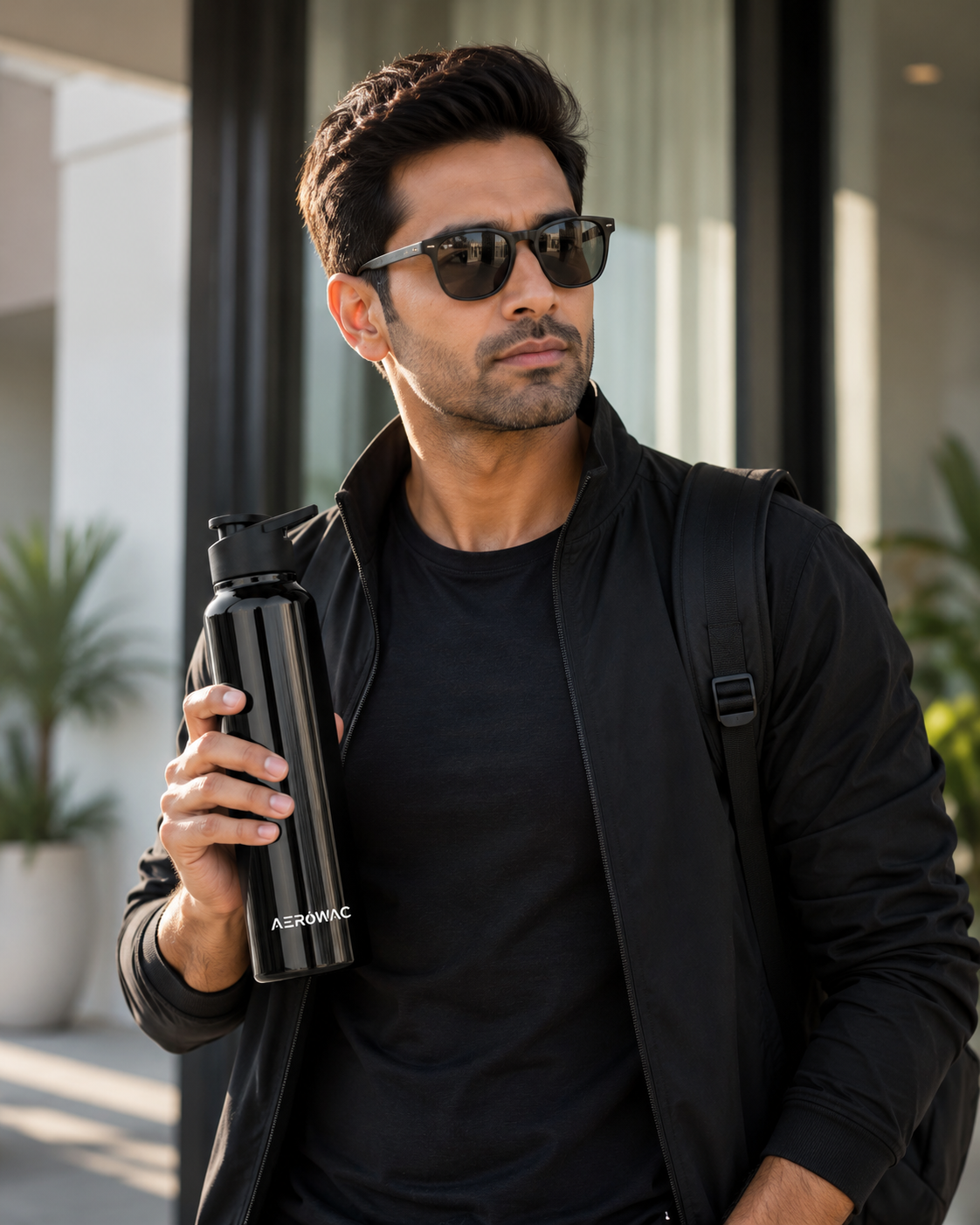 Aerowac Nubo Alpha Stainless Steel | Black Addition | 1000 ml | BPA Free | Leak Proof | Premium Finish