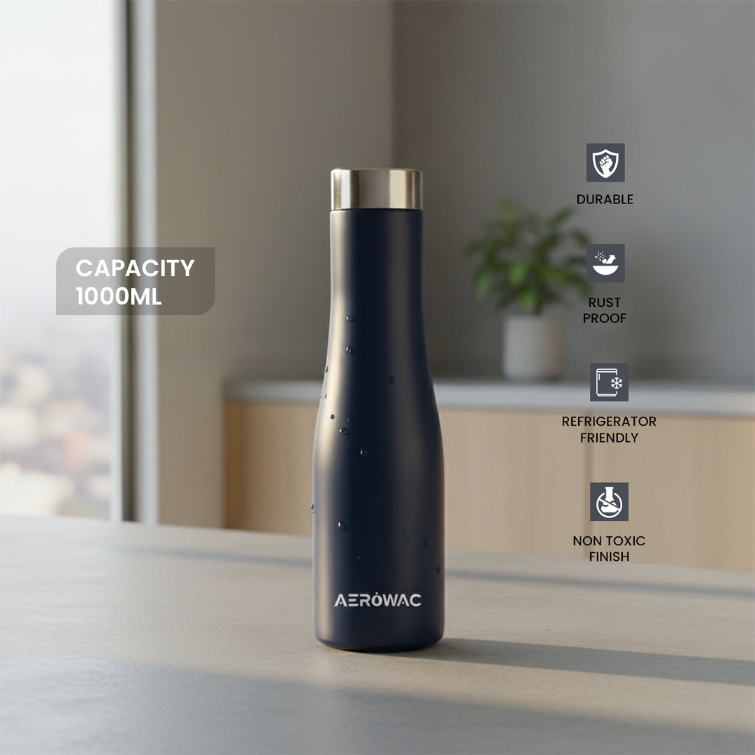 Vana Single Wall Stainless Steel Bottle | Lightweight &amp; Durable | BPA-Free | 1000ml