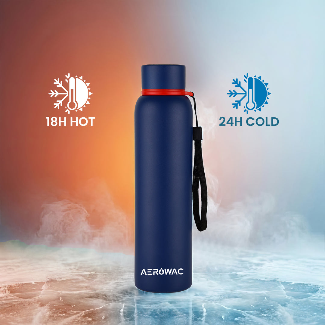 Aerowac Kaia Double Wall Insulated Stainless Steel Bottle | Wide Mouth | Hot &amp; Cold