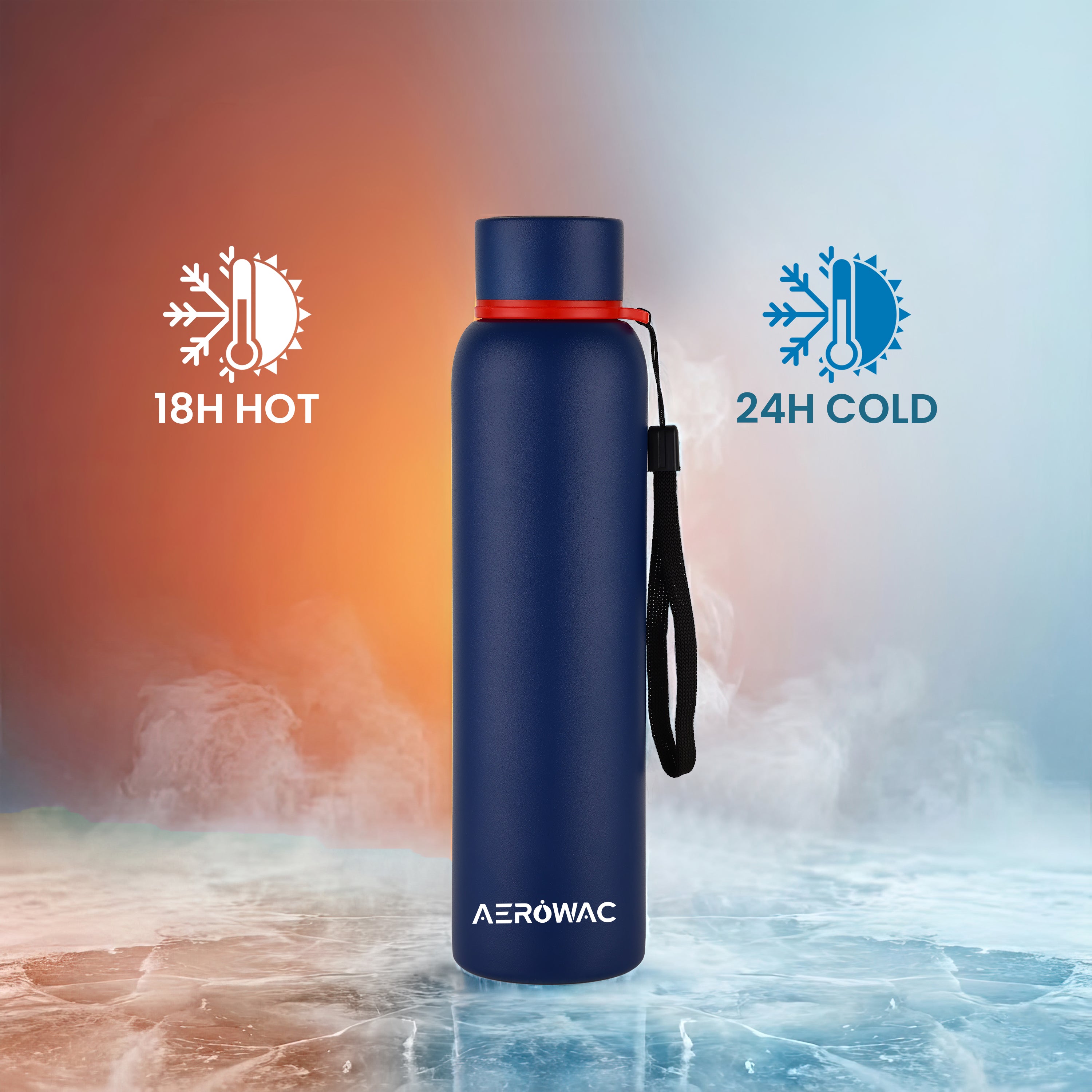 Aerowac Kaia Double Wall Insulated Stainless Steel Bottle | Wide Mouth | Hot & Cold