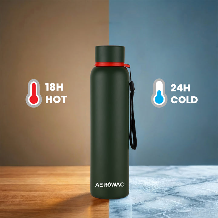 Aerowac Kaia Double Wall Insulated Stainless Steel Bottle | Wide Mouth | Hot &amp; Cold