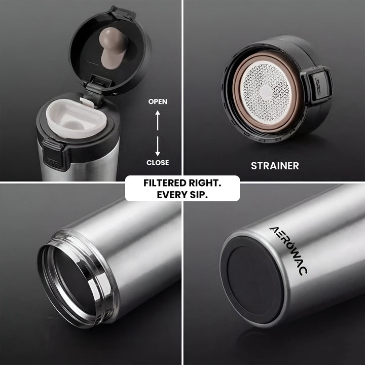 Aerowac Rivo Double Wall | Insulated | Coffe Mug | Leak-Proof Travel Mug | Tea &amp; Coffe | 300 ML