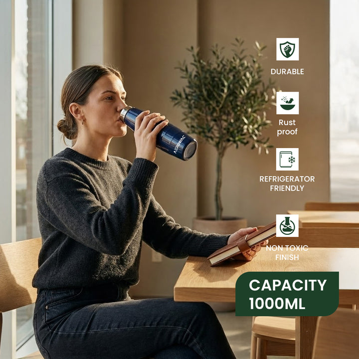 Astra Single Wall Stainless Steel Bottle | Lightweight &amp; Durable | BPA-Free | 1000ml