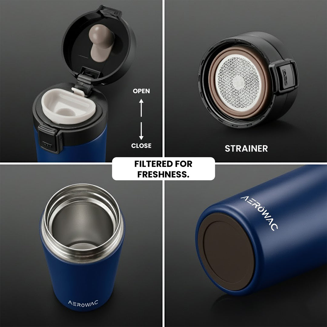 Aerowac Rivo Double Wall | Insulated | Coffe Mug | Leak-Proof Travel Mug | Tea &amp; Coffe | 300 ML