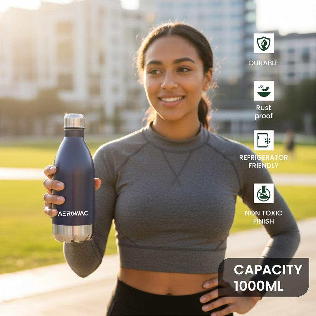 Hydro Single Wall Stainless Steel Bottle | Lightweight &amp; Durable | BPA-Free | 1000ml
