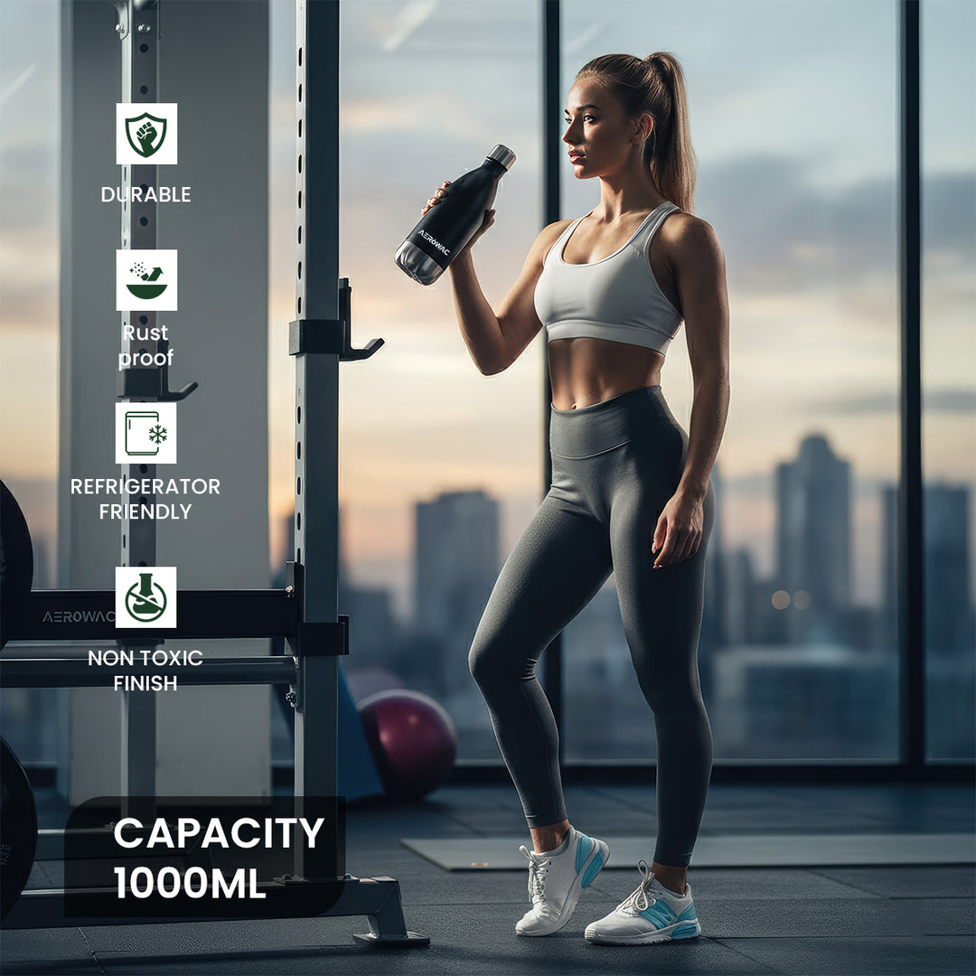 Hydro Single Wall Stainless Steel Bottle | Lightweight &amp; Durable | BPA-Free | 1000ml