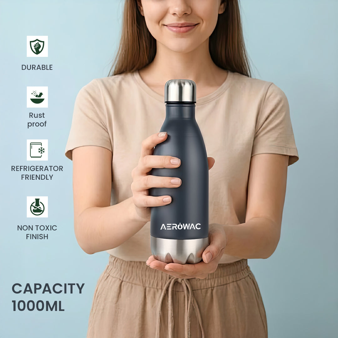 Hydro Single Wall Stainless Steel Bottle | Lightweight &amp; Durable | BPA-Free | 1000ml