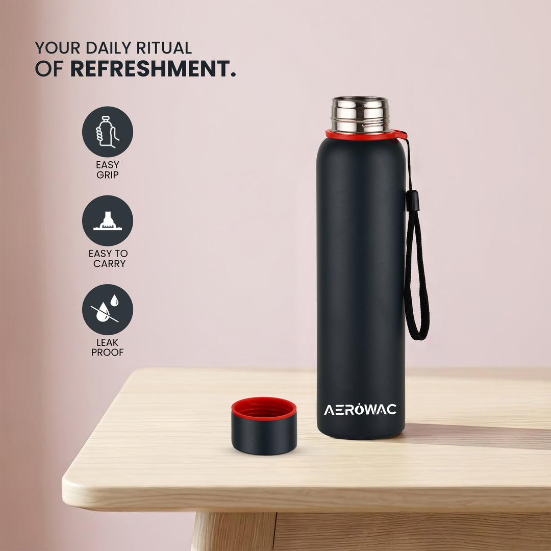 Aerowac Kaia Double Wall Insulated Stainless Steel Bottle | Wide Mouth | Hot &amp; Cold