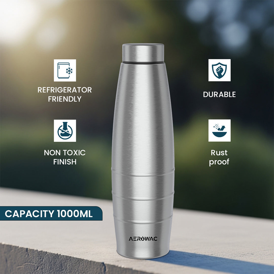 Astra Single Wall Stainless Steel Bottle | Lightweight &amp; Durable | BPA-Free | 1000ml