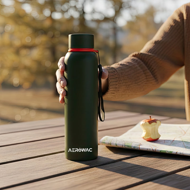 Aerowac Kaia Double Wall Insulated Stainless Steel Bottle | Wide Mouth | Hot &amp; Cold