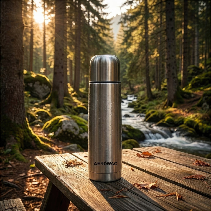 Aqua Double Wall Vacuum Insulated Stainless Steel Bottle | Hot &amp; Cold 24 Hours | Leak-Proof | BPA-Free