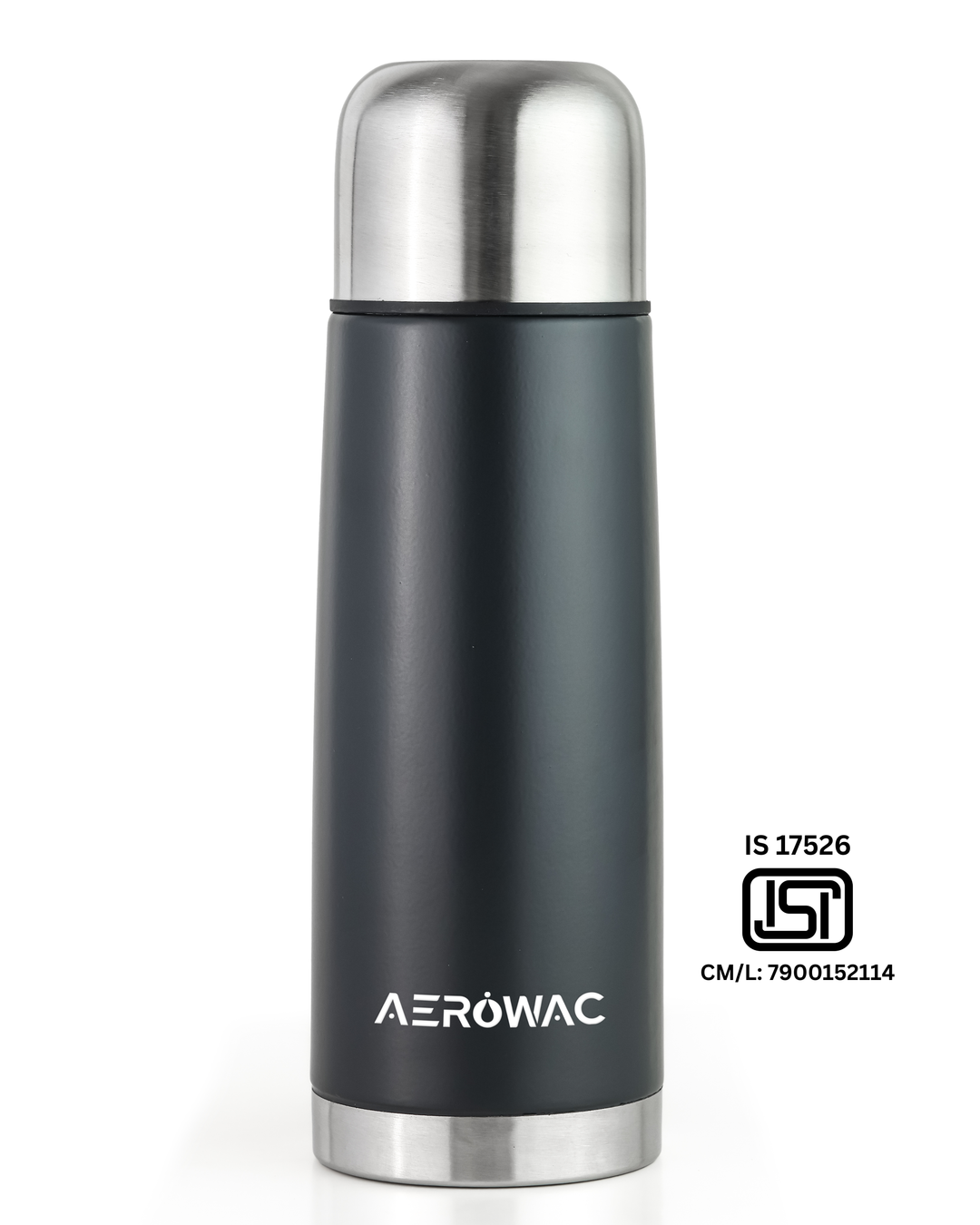 Aqua Double Wall Vacuum Insulated Stainless Steel Bottle | Hot &amp; Cold 24 Hours | Leak-Proof | BPA-Free