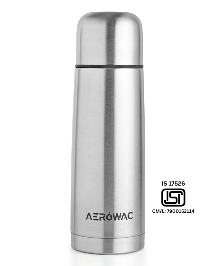 Aqua Double Wall Vacuum Insulated Stainless Steel Bottle | Hot &amp; Cold 24 Hours | Leak-Proof | BPA-Free