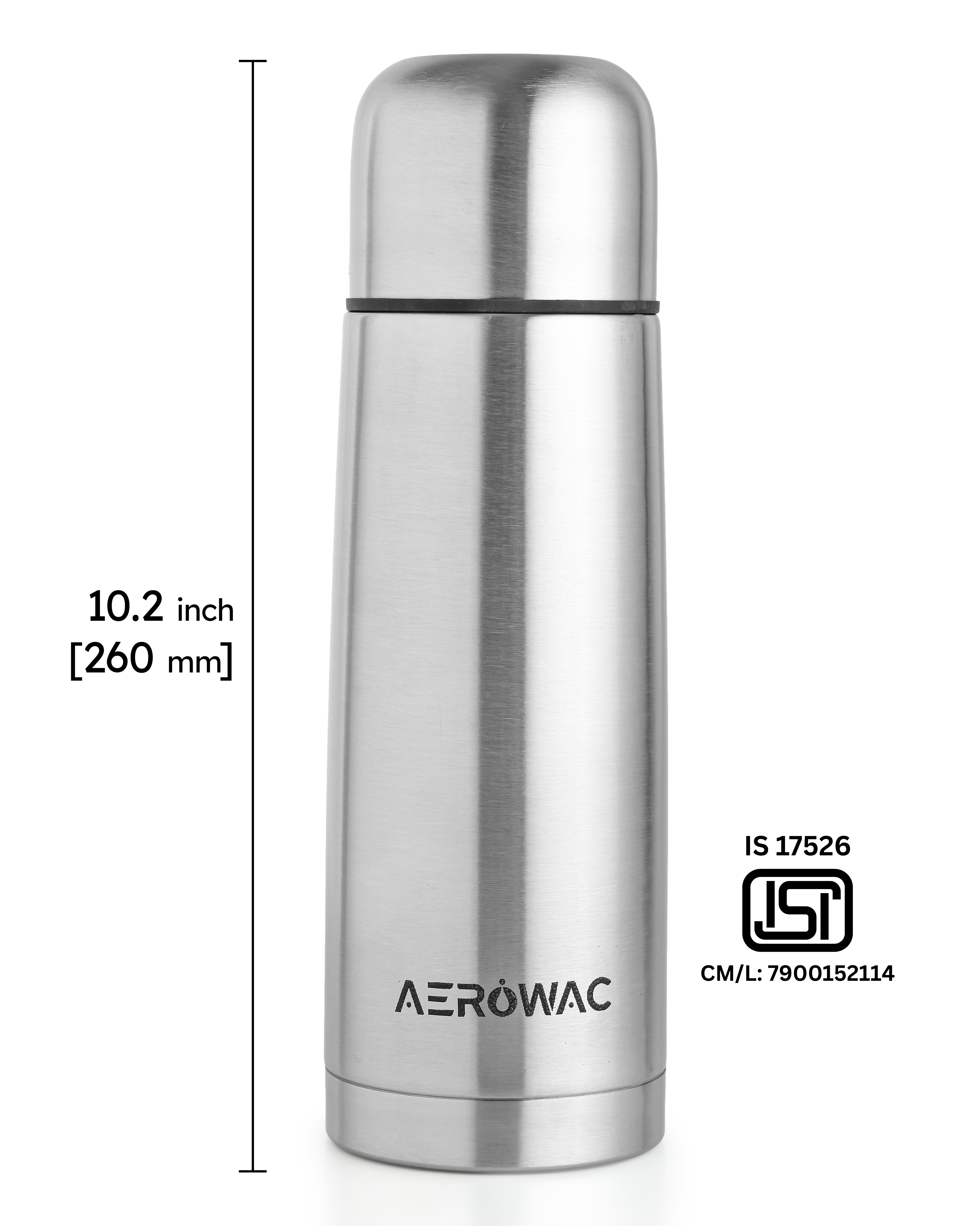 Aqua Double Wall Vacuum Insulated Stainless Steel Bottle | Hot & Cold 24 Hours | Leak-Proof | BPA-Free