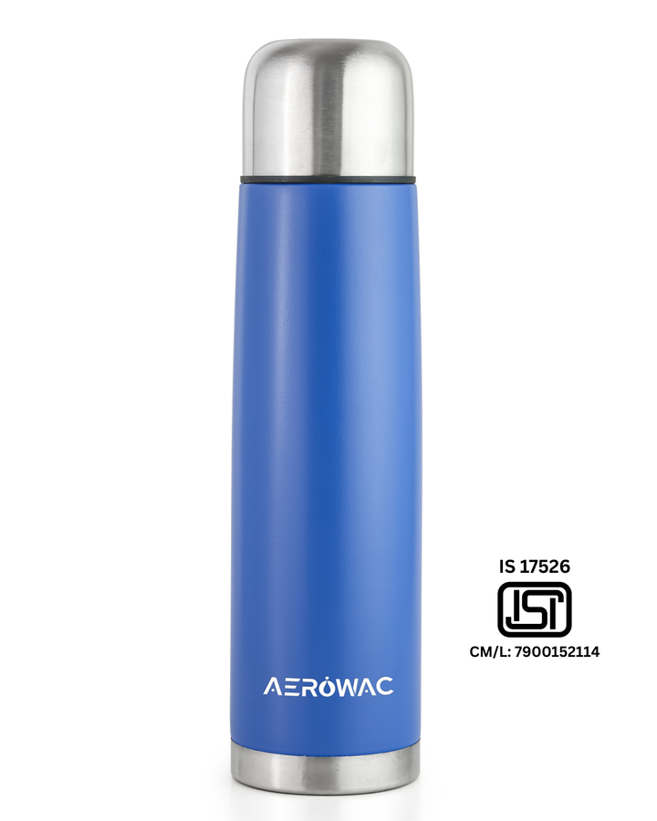 Aqua Double Wall Vacuum Insulated Stainless Steel Bottle | Hot &amp; Cold 24 Hours | Leak-Proof | BPA-Free