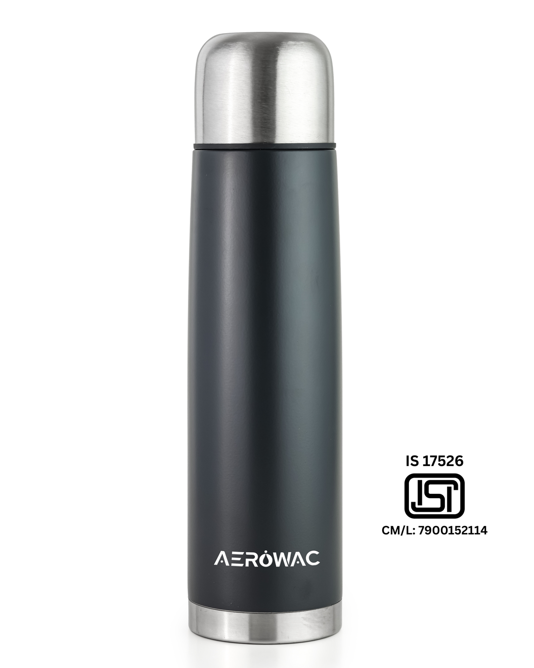 Aqua Double Wall Vacuum Insulated Stainless Steel Bottle | Hot &amp; Cold 24 Hours | Leak-Proof | BPA-Free