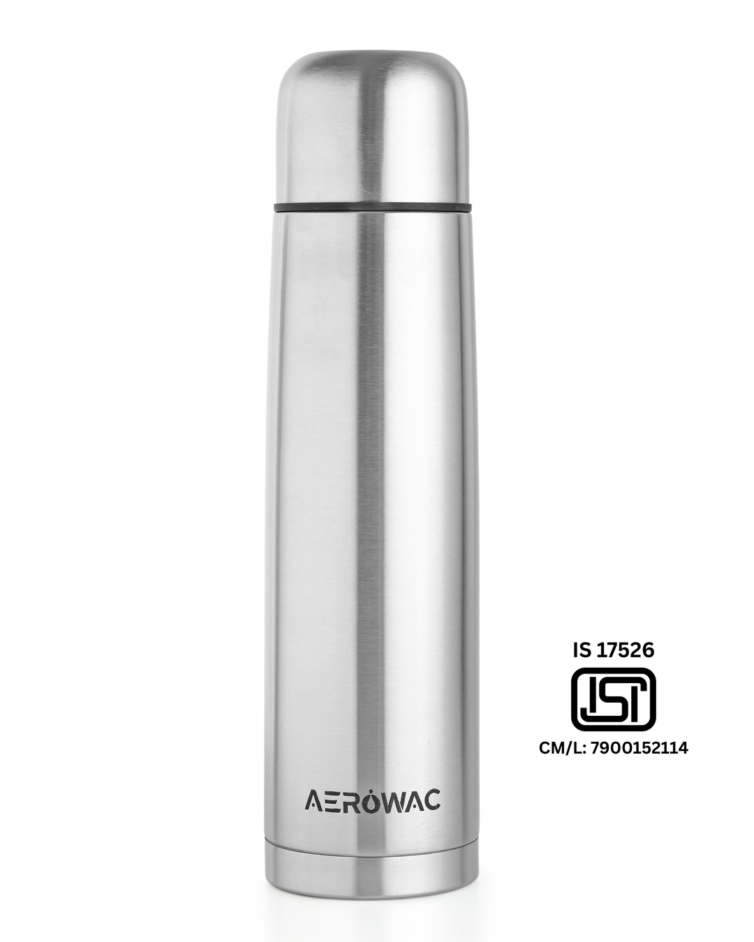 Aqua Double Wall Vacuum Insulated Stainless Steel Bottle | Hot &amp; Cold 24 Hours | Leak-Proof | BPA-Free