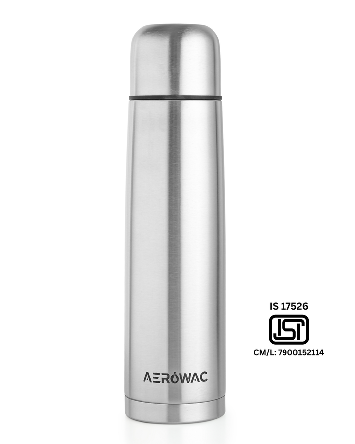 Aqua Double Wall Vacuum Insulated Stainless Steel Bottle | Hot &amp; Cold 24 Hours | Leak-Proof | BPA-Free