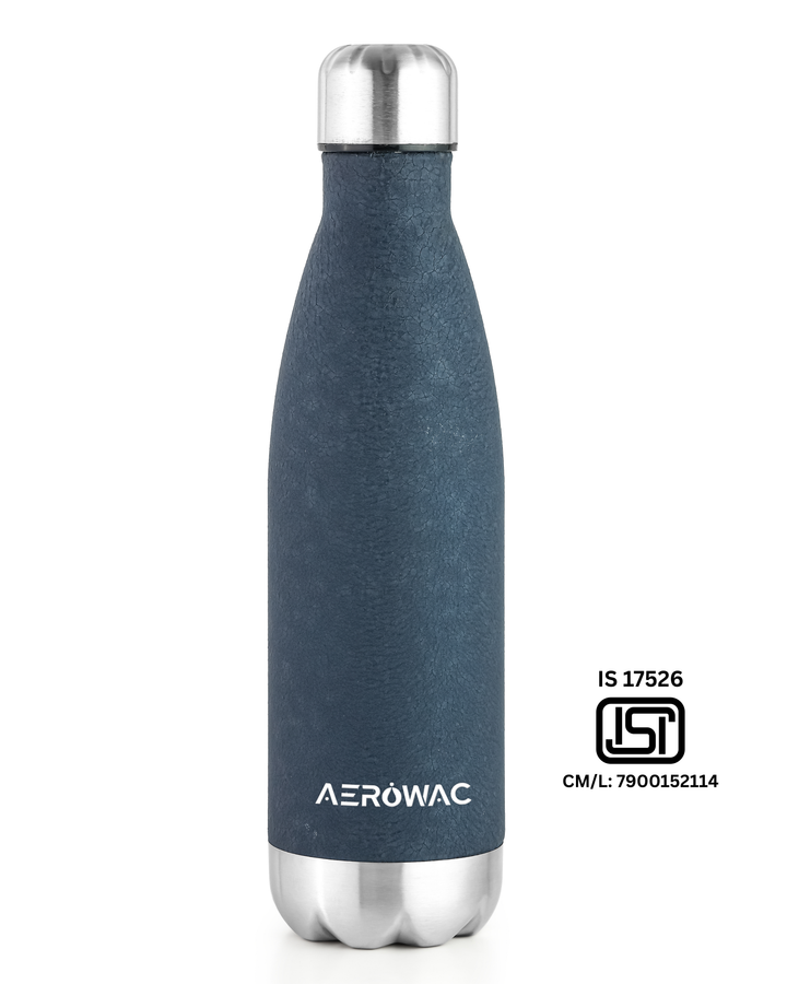 Aerowac Viva Double Wall Vacuum Insulated Stainless Steel Bottle | Hot &amp; Cold 24 Hours | Leak-Proof | BPA - Free