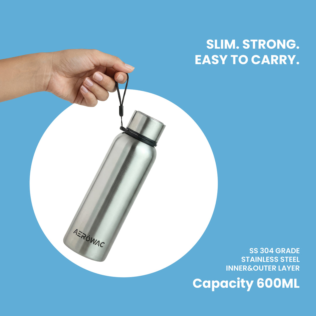 Aerowac Kaia Double Wall Insulated Stainless Steel Bottle | Wide Mouth | Hot &amp; Cold