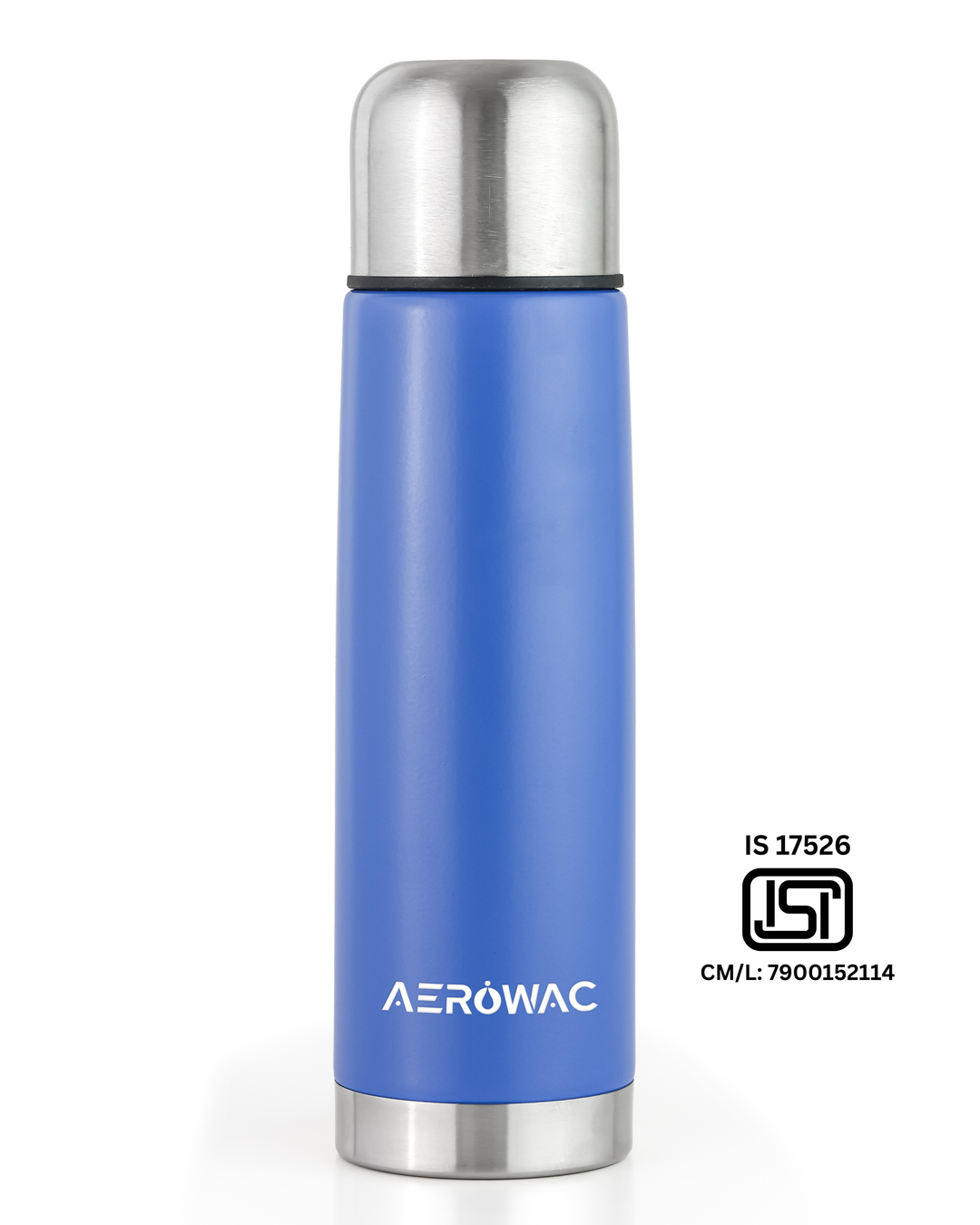 Aqua Double Wall Vacuum Insulated Stainless Steel Bottle | Hot &amp; Cold 24 Hours | Leak-Proof | BPA-Free