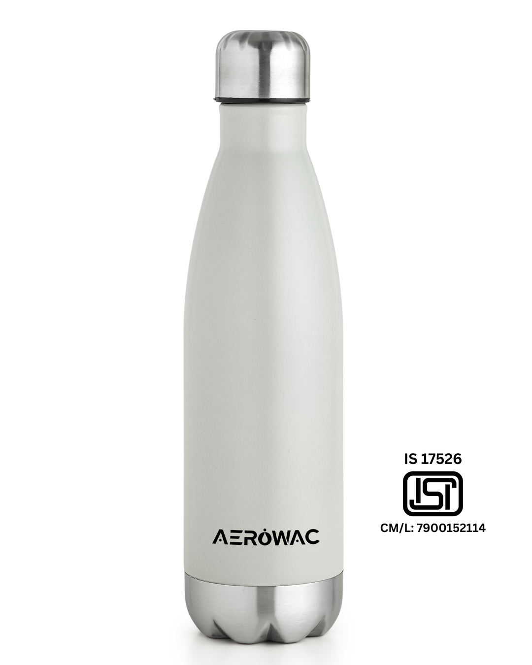 Aerowac Viva Double Wall Vacuum Insulated Stainless Steel Bottle | Hot &amp; Cold 24 Hours | Leak-Proof | BPA - Free
