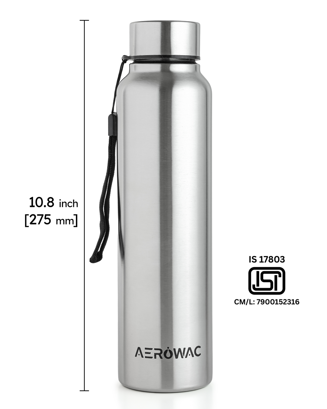 Nubo Single Wall Stainless Steel Bottle | Lightweight &amp; Durable | BPA-Free | 1000ml