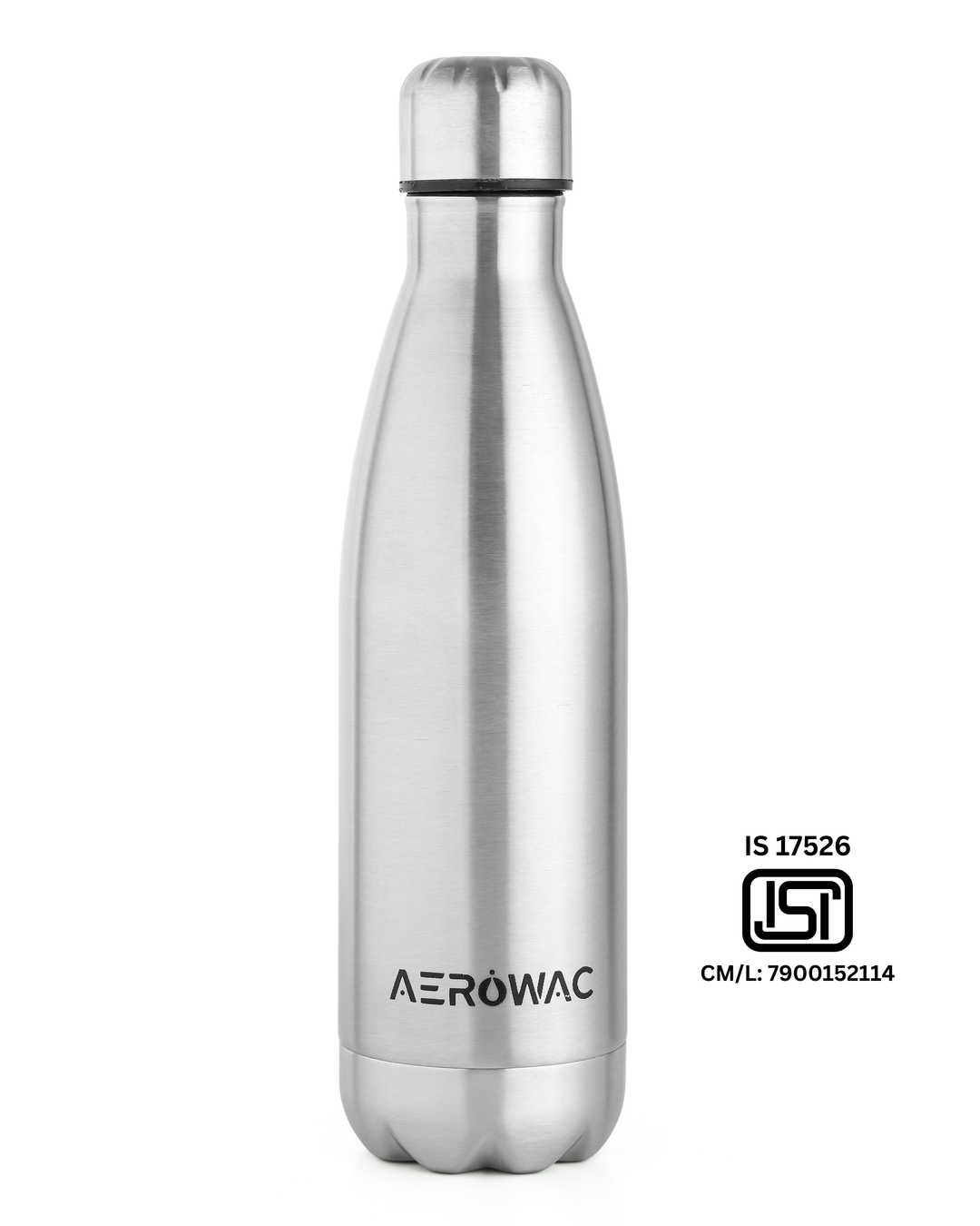 Aerowac Viva Double Wall Vacuum Insulated Stainless Steel Bottle | Hot &amp; Cold 24 Hours | Leak-Proof | BPA - Free