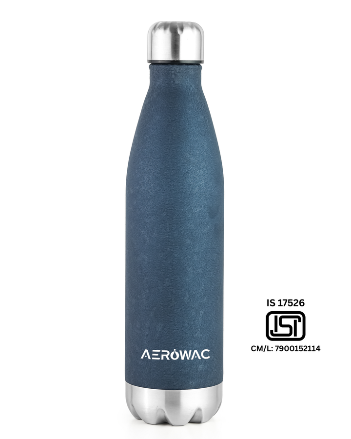 Aerowac Viva Double Wall Vacuum Insulated Stainless Steel Bottle | Hot &amp; Cold 24 Hours | Leak-Proof | BPA - Free