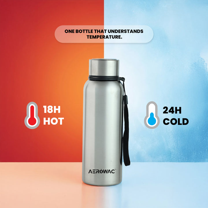 Aerowac Kaia Double Wall Insulated Stainless Steel Bottle | Wide Mouth | Hot &amp; Cold