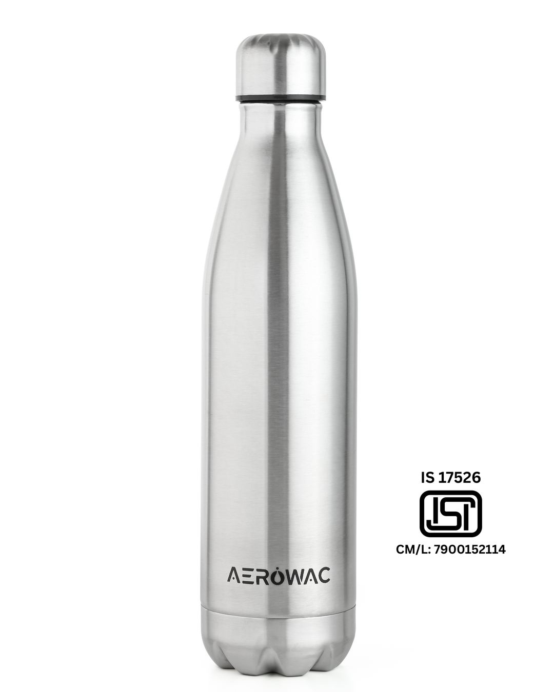 Aerowac Viva Double Wall Vacuum Insulated Stainless Steel Bottle | Hot &amp; Cold 24 Hours | Leak-Proof | BPA - Free