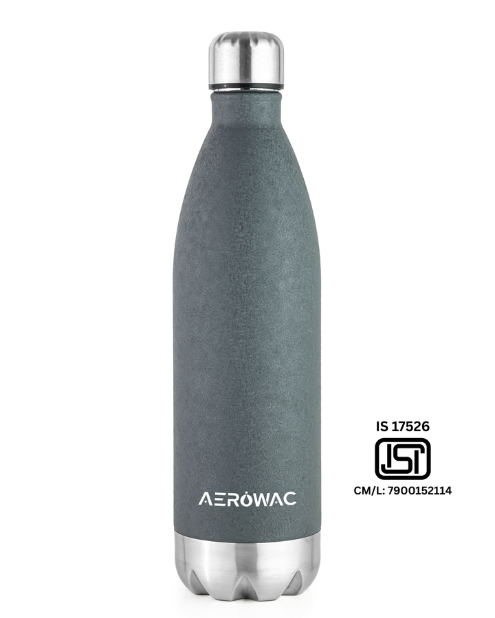 Aerowac Viva Double Wall Vacuum Insulated Stainless Steel Bottle | Hot &amp; Cold 24 Hours | Leak-Proof | BPA - Free
