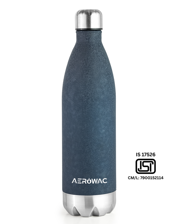Aerowac Viva Double Wall Vacuum Insulated Stainless Steel Bottle | Hot &amp; Cold 24 Hours | Leak-Proof | BPA - Free