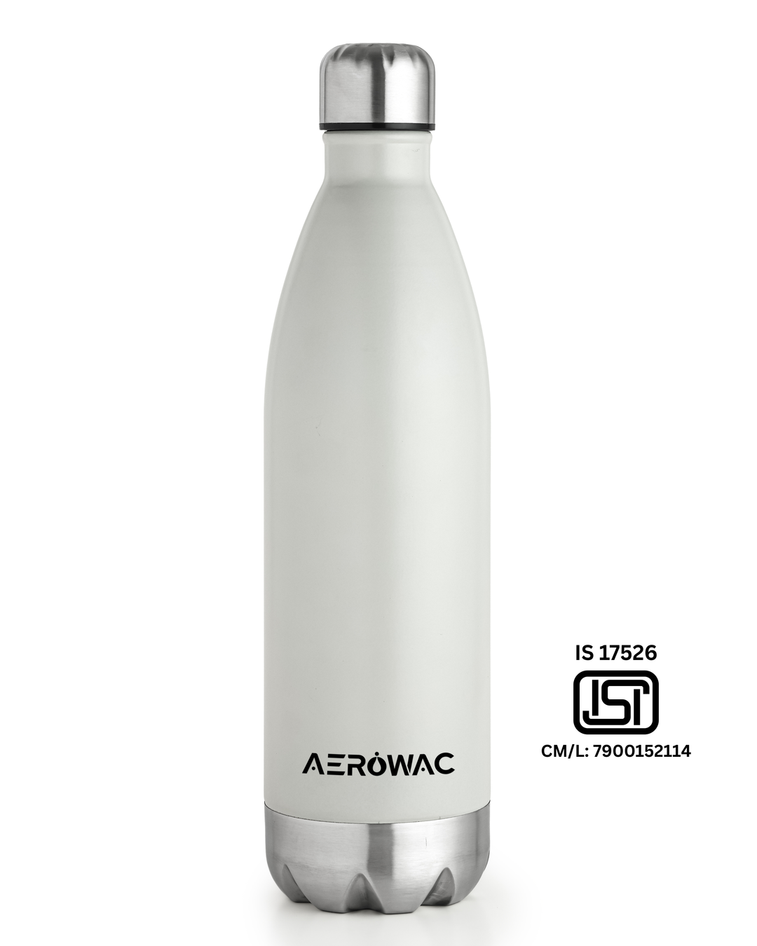 Aerowac Viva Double Wall Vacuum Insulated Stainless Steel Bottle | Hot &amp; Cold 24 Hours | Leak-Proof | BPA - Free