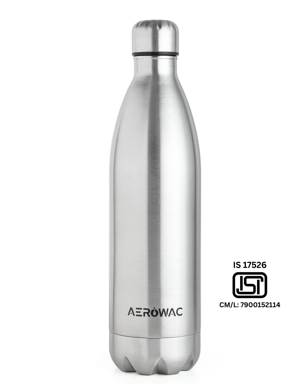 Aerowac Viva Double Wall Vacuum Insulated Stainless Steel Bottle | Hot &amp; Cold 24 Hours | Leak-Proof | BPA - Free