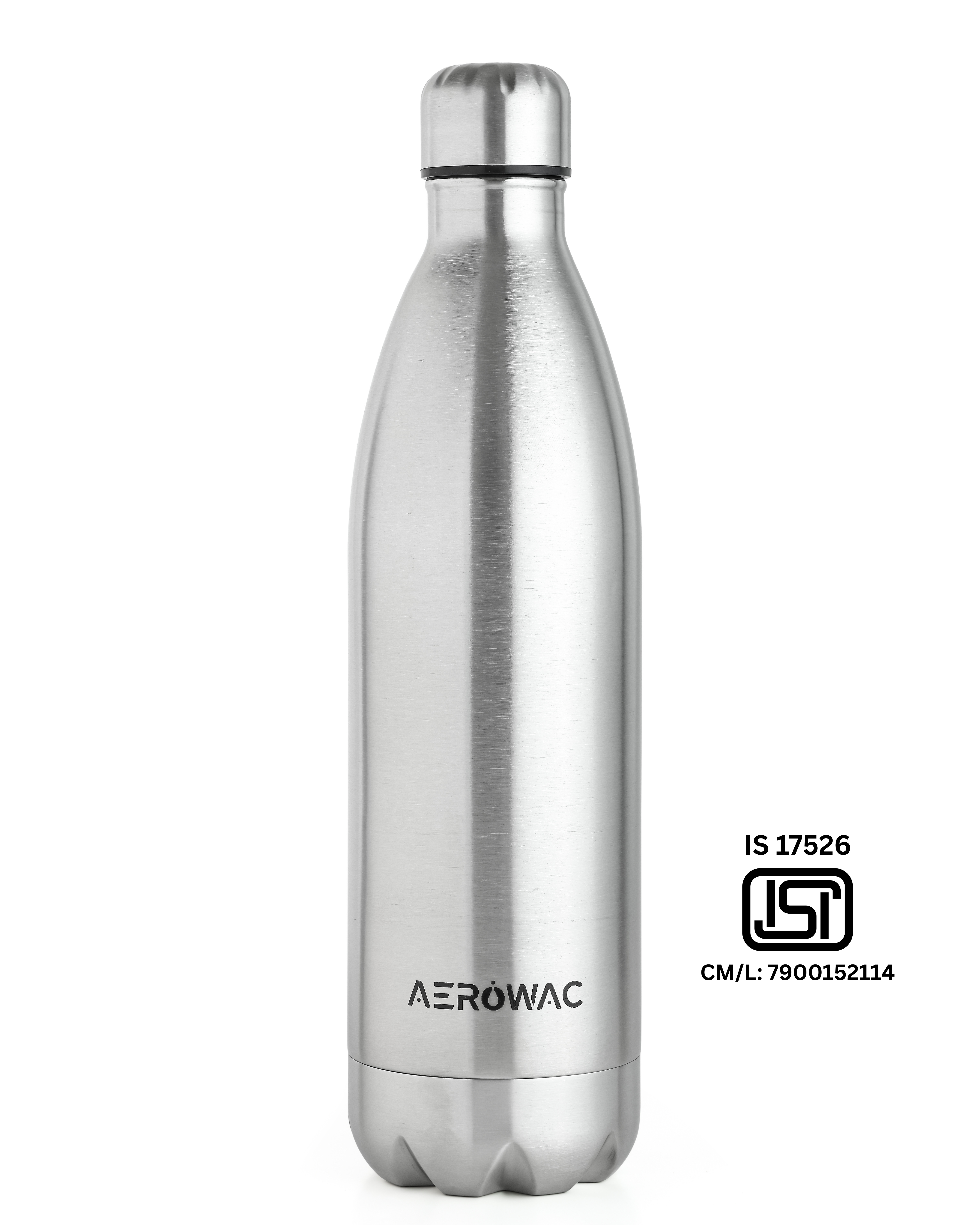 Aerowac Viva Double Wall Vacuum Insulated Stainless Steel Bottle | Hot & Cold 24 Hours | Leak-Proof | BPA - Free