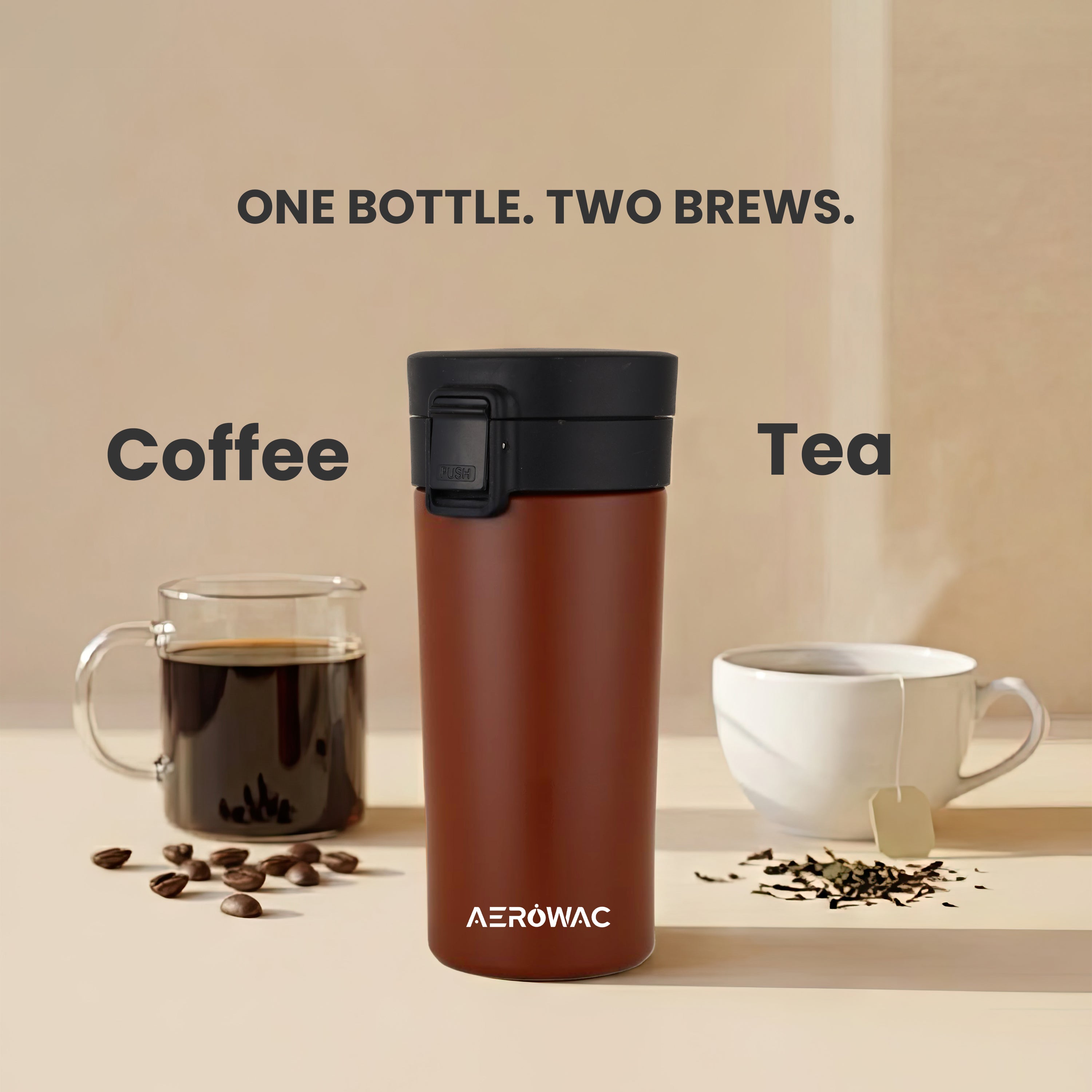 Aerowac Rivo Double Wall | Insulated | Coffe Mug | Leak-Proof Travel Mug | Tea & Coffe | 300 ML