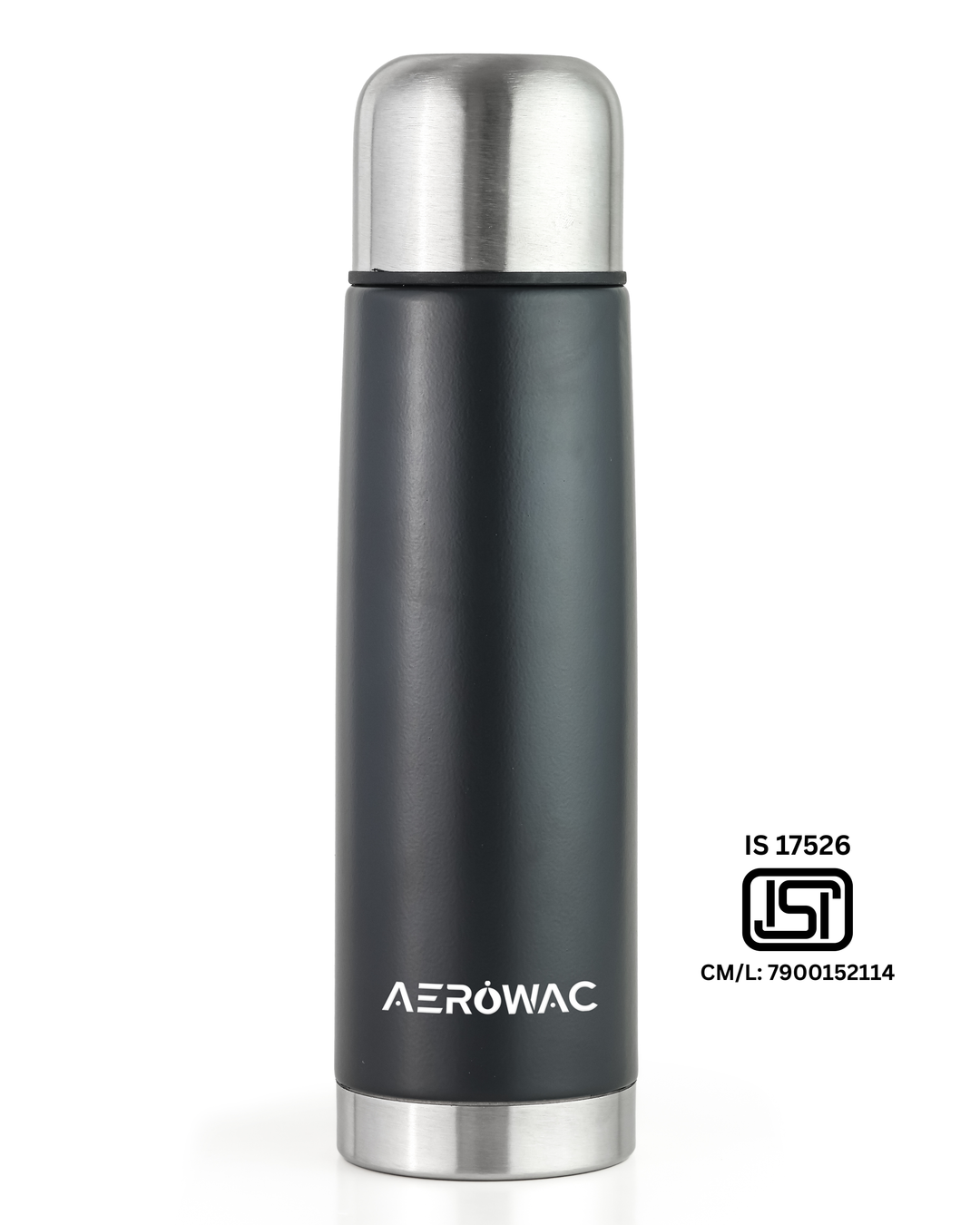 Aqua Double Wall Vacuum Insulated Stainless Steel Bottle | Hot &amp; Cold 24 Hours | Leak-Proof | BPA-Free
