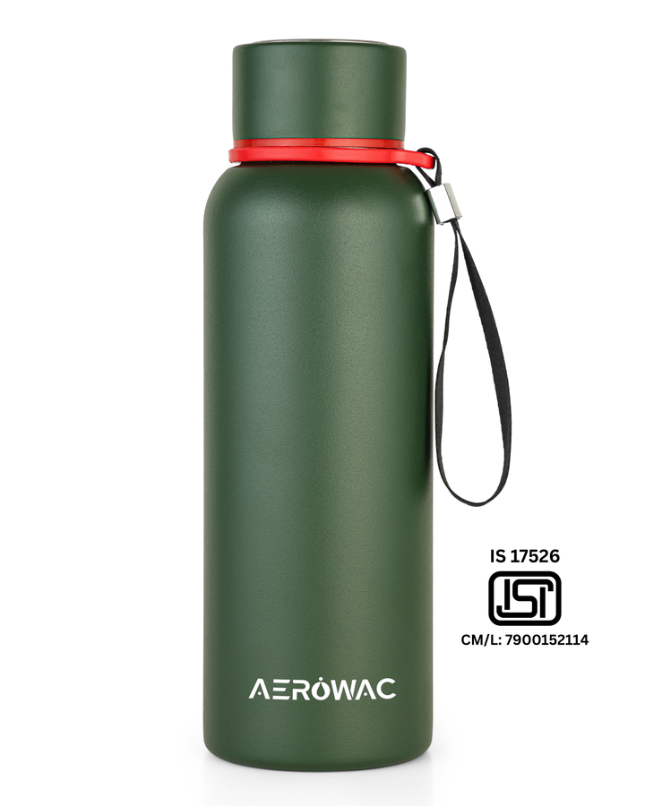 Aerowac Kaia Double Wall Insulated Stainless Steel Bottle | Wide Mouth | Hot &amp; Cold