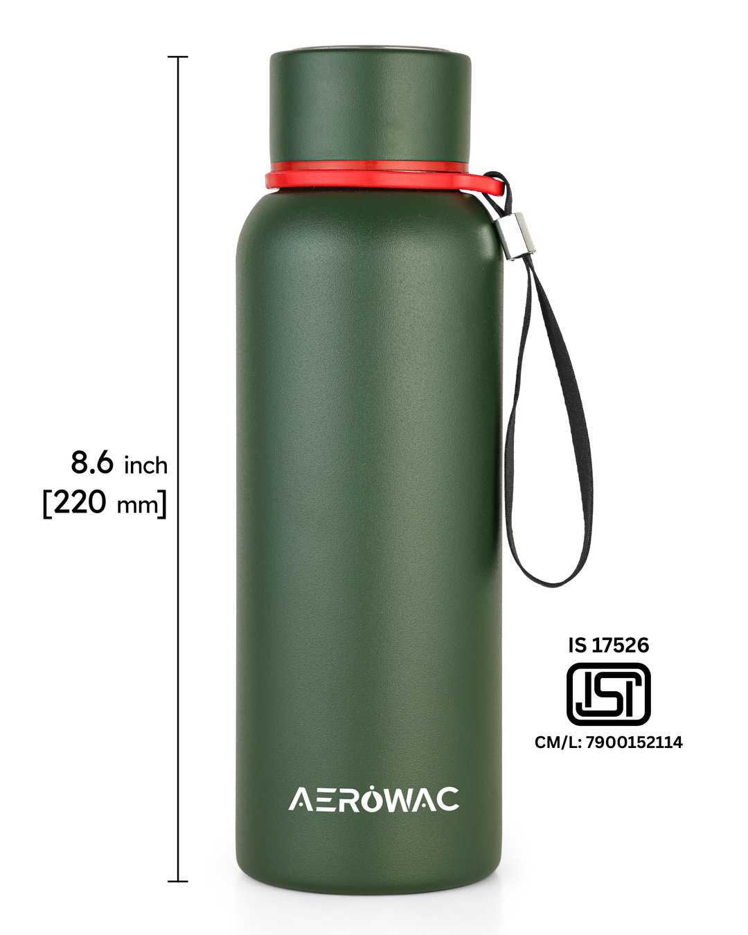 Aerowac Kaia Double Wall Insulated Stainless Steel Bottle | Wide Mouth | Hot &amp; Cold