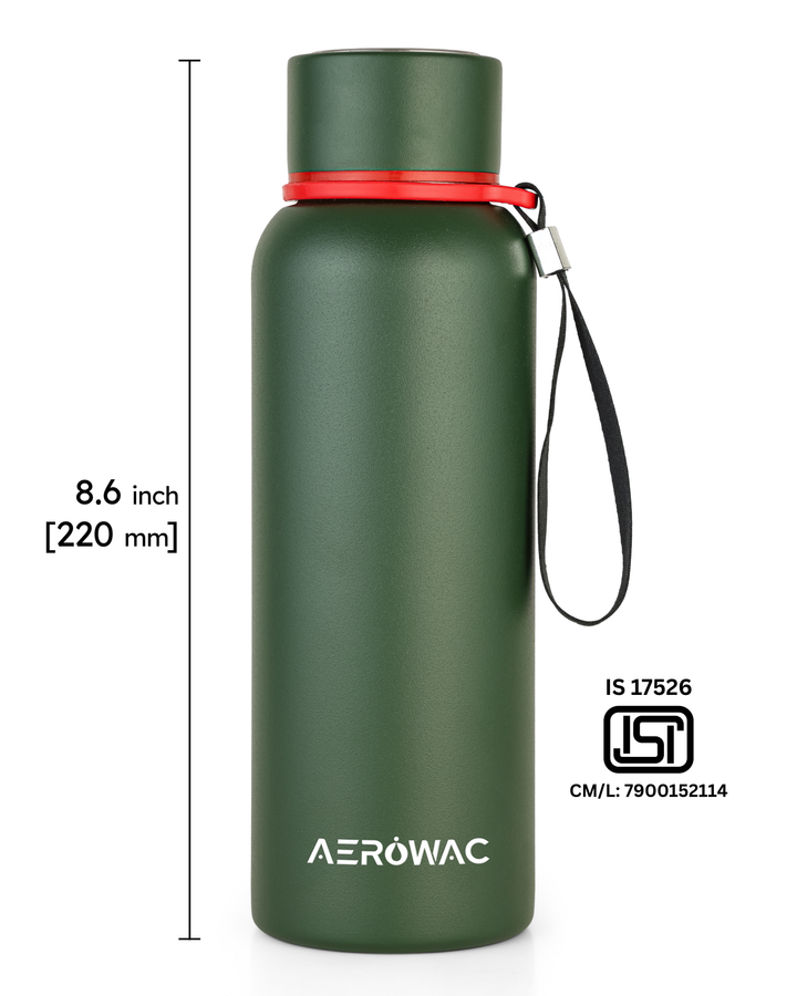 Aerowac Kaia Double Wall Insulated Stainless Steel Bottle | Wide Mouth | Hot &amp; Cold